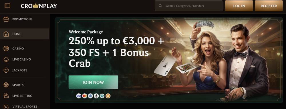 Crownplay online casino Canada with VIP rewards, live dealer games, and premium features